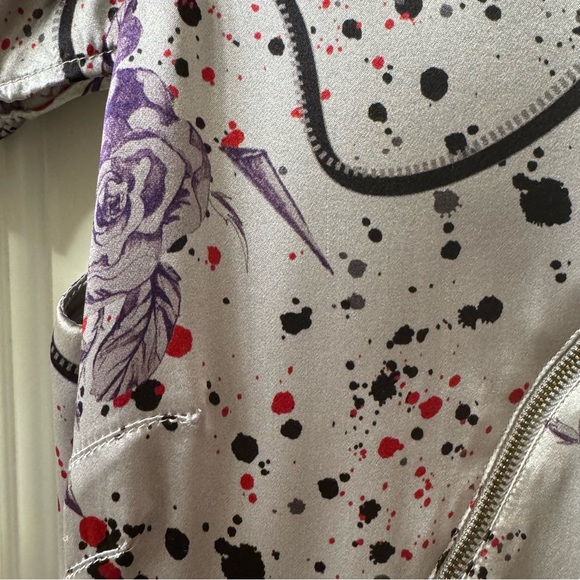 Alexander McQueen Women’s Avante Garde Bubble Hem Silver Floral Silk Dress - Picture 9 of 14